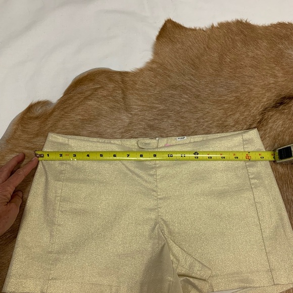 Lilly Pulitzer Liza Gold Metallic shorts size 6 - Picture 11 of 13